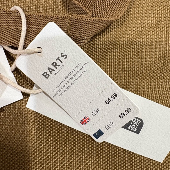 NWT! Barts Amsterdam khaki brown tan backpack - Picture 6 of 8